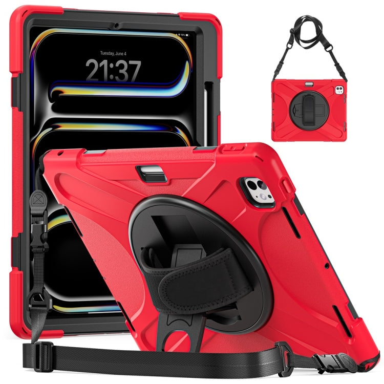 Rotatable Holder Silicone Hybrid PC Tablet Case with Shoulder Strap������������������������������...