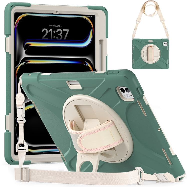 Rotatable Holder Silicone Hybrid PC Tablet Case with Shoulder Strap������������������������������...