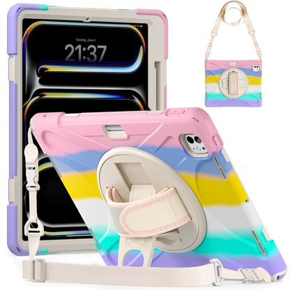 Rotatable Holder Silicone Hybrid PC Tablet Case with Shoulder Strap������������������������������...