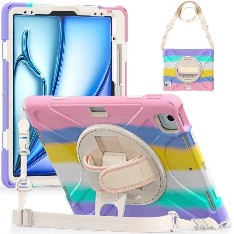 Rotatable Holder Silicone Hybrid PC Tablet Case with Shoulder Strap������������������������������...