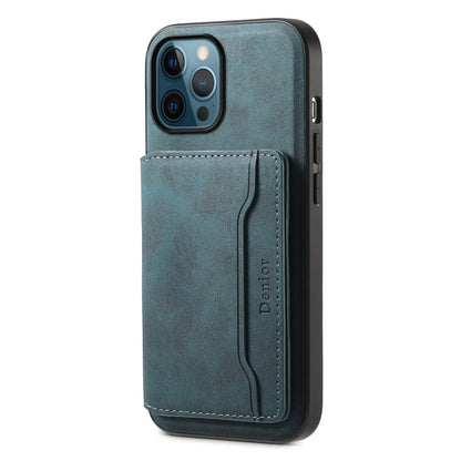 Denior D13 Retro Texture Leather MagSafe Card Bag Phone Case