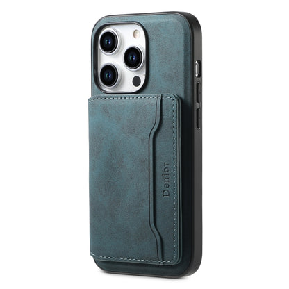 Denior D13 Retro Texture Leather MagSafe Card Bag Phone Case