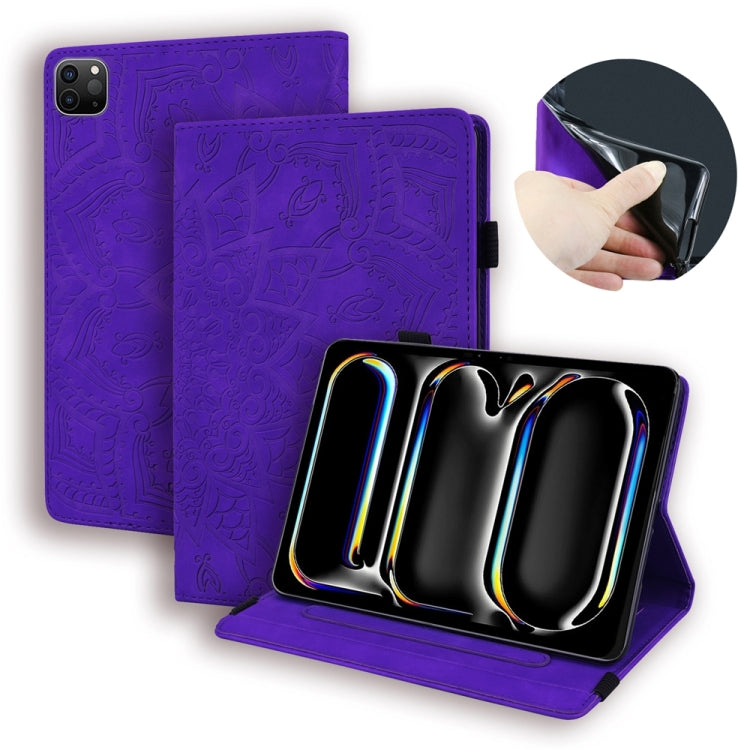 Calf Texture Embossed Leather Tablet Case, For iPad Pro 13 2024, For iPad Pro 11 2024