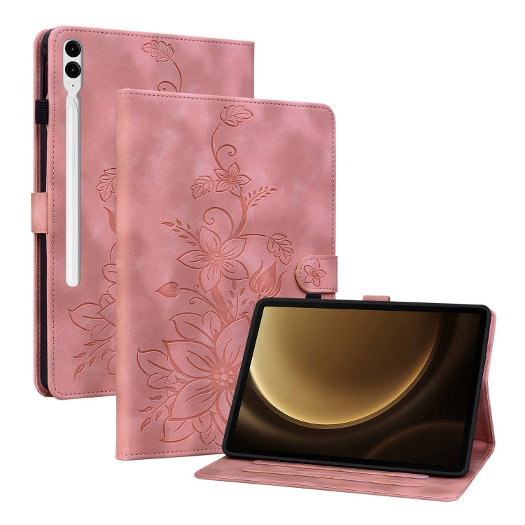 Lily Embossed Leather Tablet Case