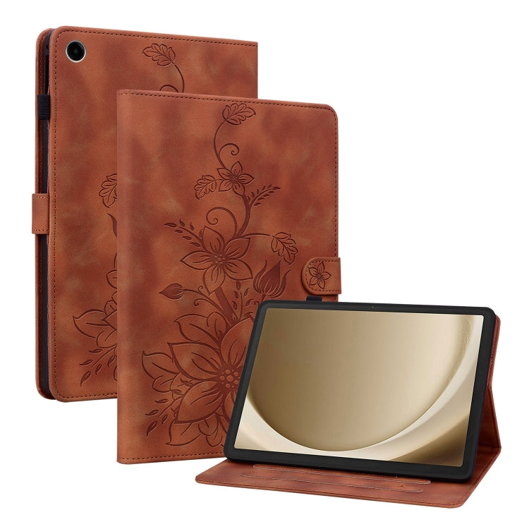 Lily Embossed Leather Tablet Case