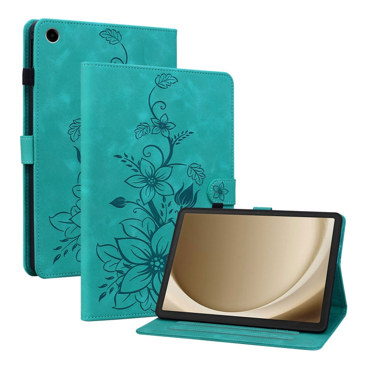 Lily Embossed Leather Tablet Case