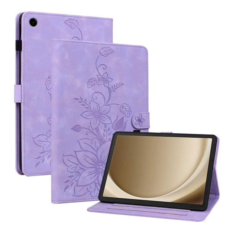 Lily Embossed Leather Tablet Case