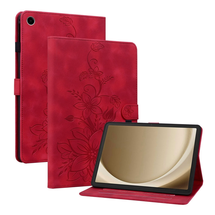 Lily Embossed Leather Tablet Case