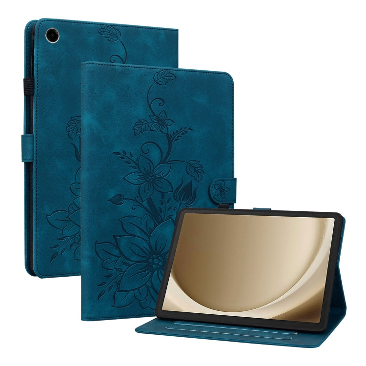 Lily Embossed Leather Tablet Case