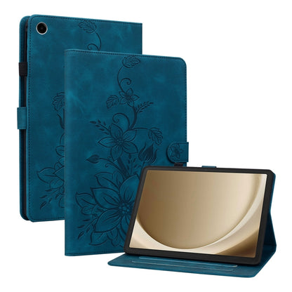Lily Embossed Leather Tablet Case