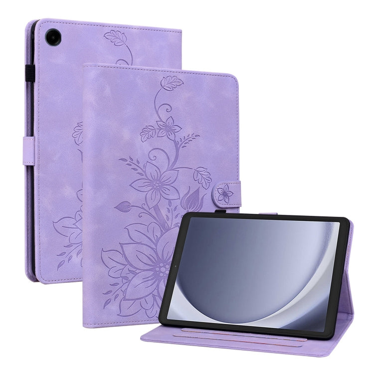 Lily Embossed Leather Tablet Case