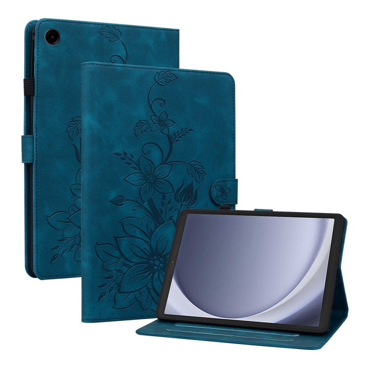 Lily Embossed Leather Tablet Case