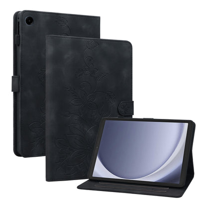 Lily Embossed Leather Tablet Case