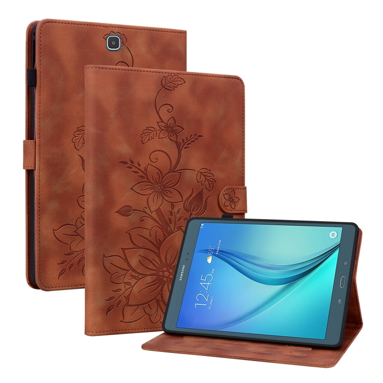 Lily Embossed Leather Tablet Case