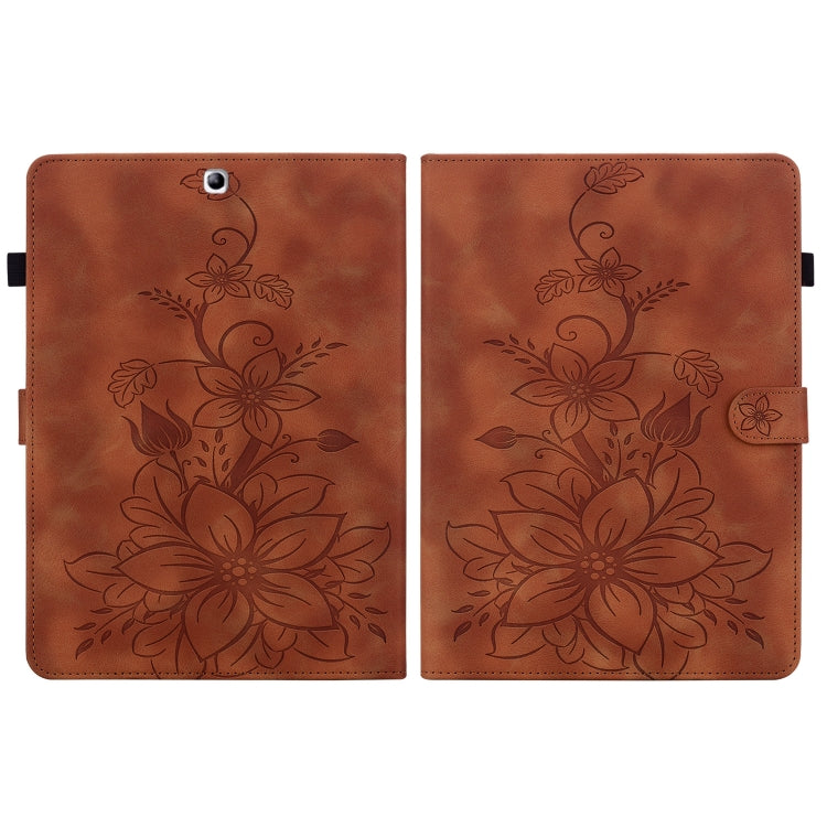Lily Embossed Leather Tablet Case