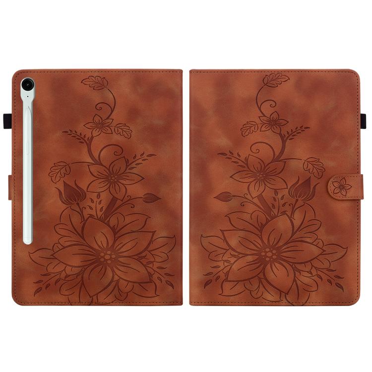 Lily Embossed Leather Tablet Case