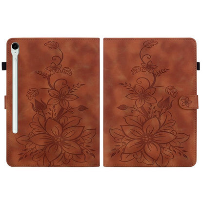 Lily Embossed Leather Tablet Case