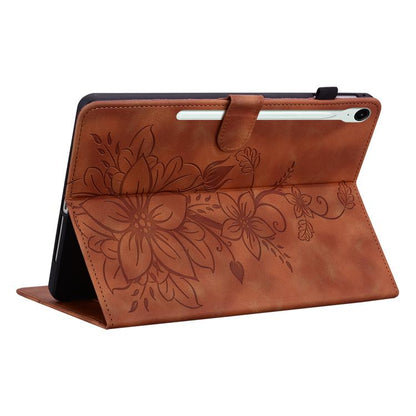 Lily Embossed Leather Tablet Case