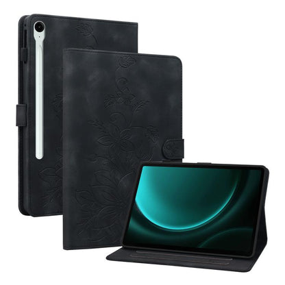 Lily Embossed Leather Tablet Case