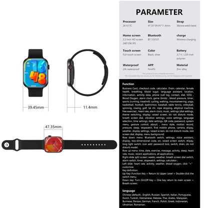 WS11 MAX 2.2 inch Fitness Sport Smart Watch