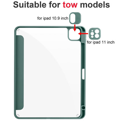 Acrylic 3-folding Smart Leather Tablet Case, For iPad Air 11 2024 / 2025, For iPad Pro 13 2024���...