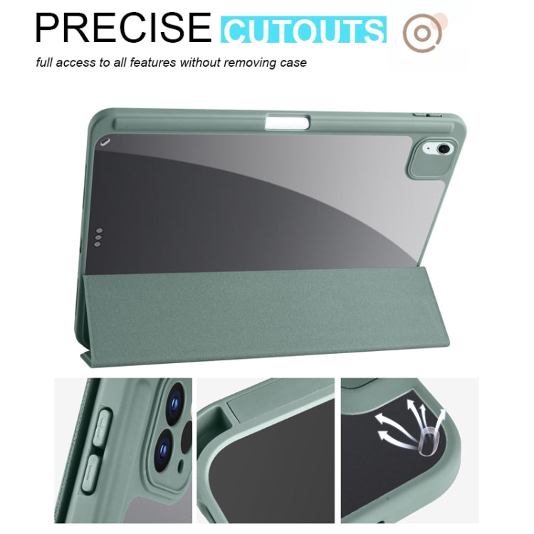 Acrylic 3-folding Smart Leather Tablet Case, For iPad Air 11 2024 / 2025, For iPad Pro 13 2024���...