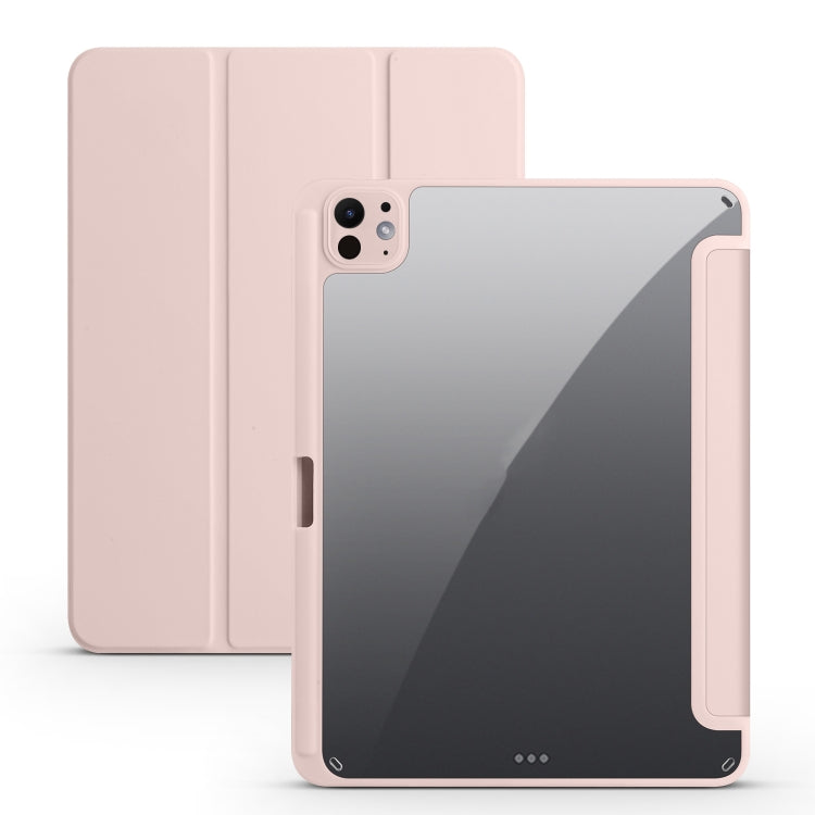 Acrylic 3-folding Smart Leather Tablet Case, For iPad Air 11 2024 / 2025, For iPad Pro 13 2024���...