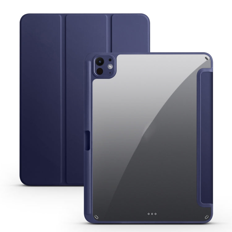 Acrylic 3-folding Smart Leather Tablet Case, For iPad Air 11 2024 / 2025, For iPad Pro 13 2024���...