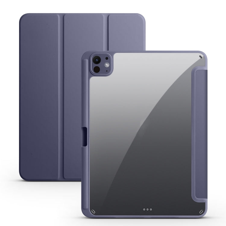 Acrylic 3-folding Smart Leather Tablet Case, For iPad Air 11 2024 / 2025, For iPad Pro 13 2024���...