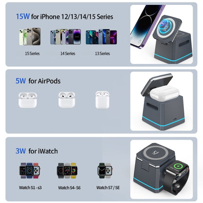 H49 3 in 1 Multi-function Magnetic Wireless Charger, H49
