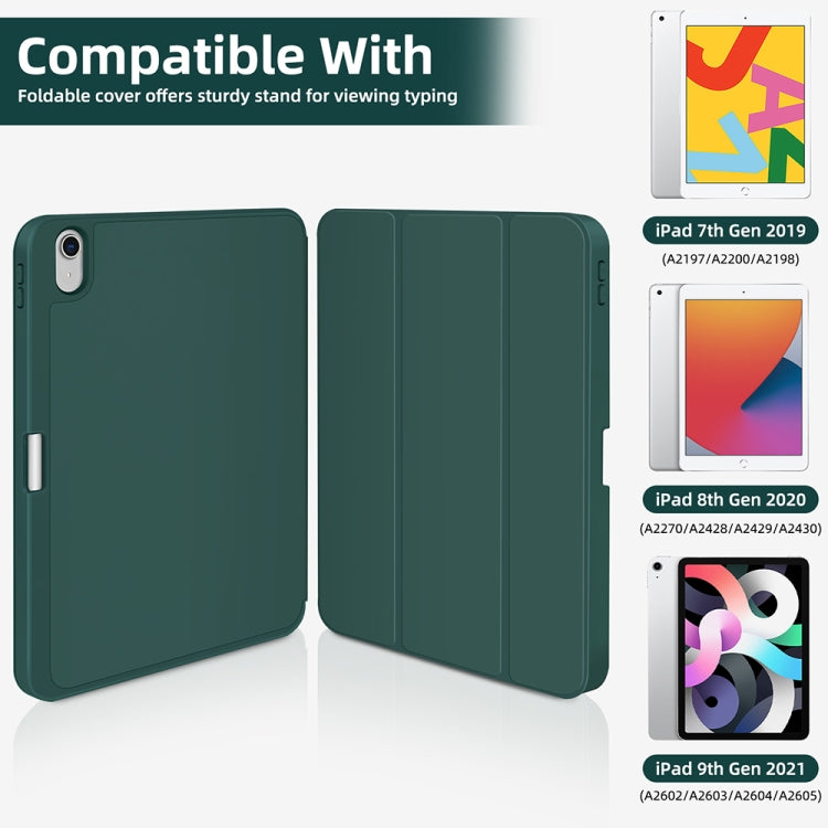 3-fold TPU Smart Leather Tablet Case with Pen Slot, For iPad 2025 / 2022�������������������������...