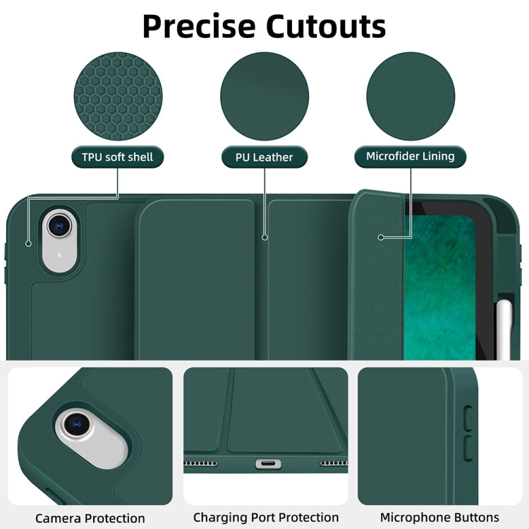 3-fold TPU Smart Leather Tablet Case with Pen Slot, For iPad 2025 / 2022�������������������������...