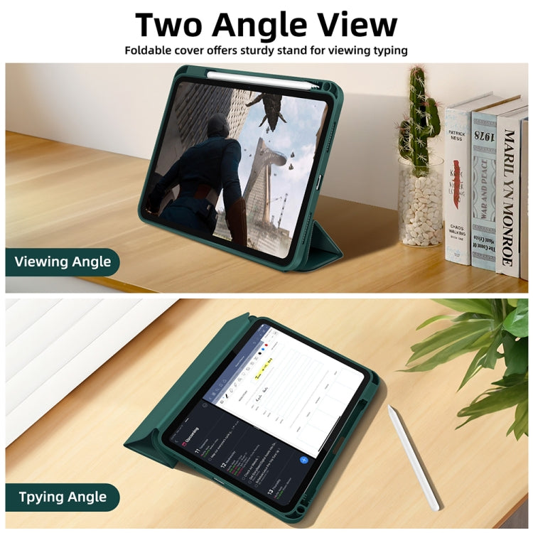 3-fold TPU Smart Leather Tablet Case with Pen Slot, For iPad 2025 / 2022�������������������������...