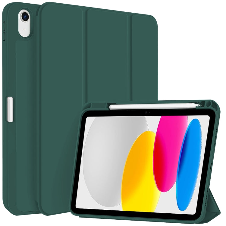 3-fold TPU Smart Leather Tablet Case with Pen Slot