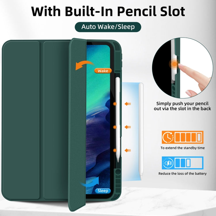 3-fold TPU Smart Leather Tablet Case with Pen Slot