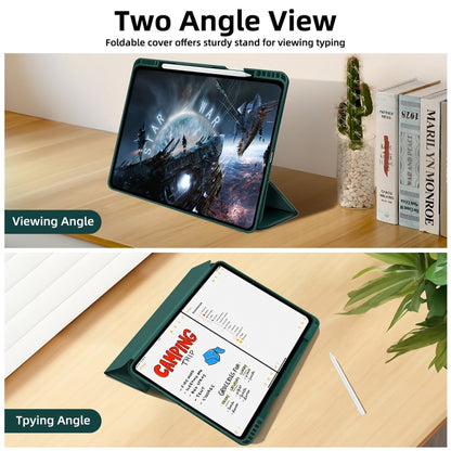 3-fold TPU Smart Leather Tablet Case with Pen Slot