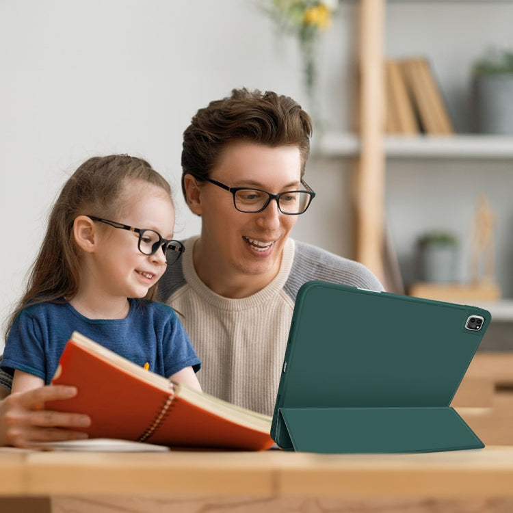 3-fold TPU Smart Leather Tablet Case with Pen Slot