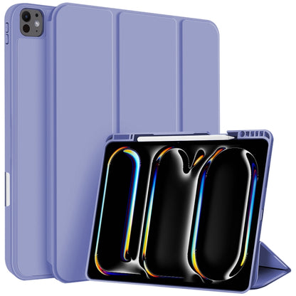 3-fold TPU Smart Leather Tablet Case with Pen Slot