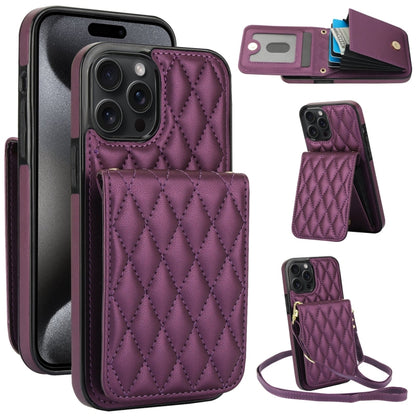 YM015 Crossbody Rhombic Card Bag RFID Phone Case