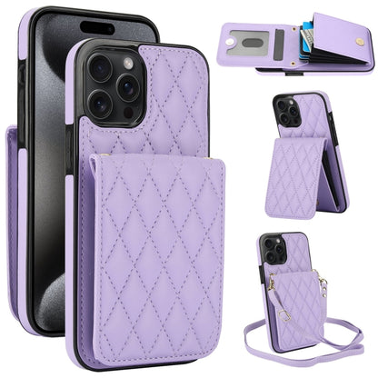 YM015 Crossbody Rhombic Card Bag RFID Phone Case