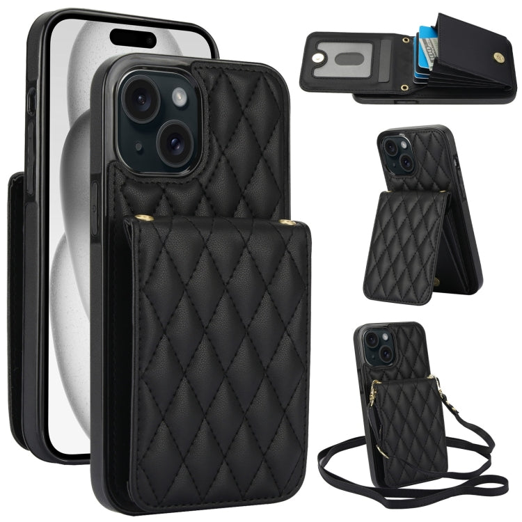 YM015 Crossbody Rhombic Card Bag RFID Phone Case