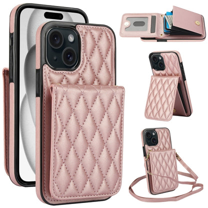 YM015 Crossbody Rhombic Card Bag RFID Phone Case