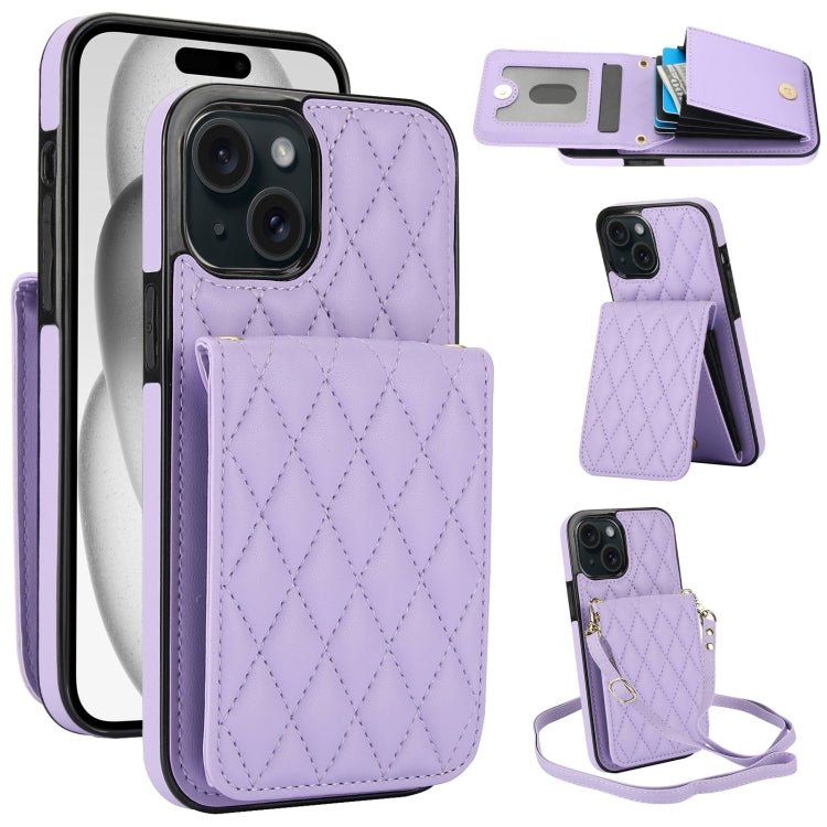 YM015 Crossbody Rhombic Card Bag RFID Phone Case
