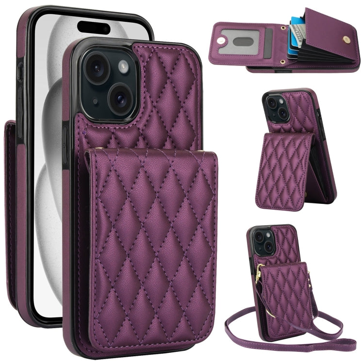 YM015 Crossbody Rhombic Card Bag RFID Phone Case