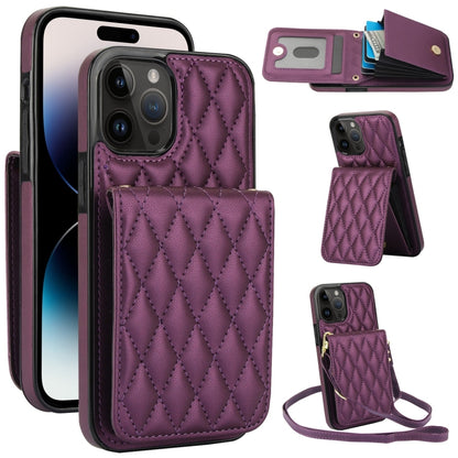 YM015 Crossbody Rhombic Card Bag RFID Phone Case