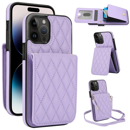 YM015 Crossbody Rhombic Card Bag RFID Phone Case