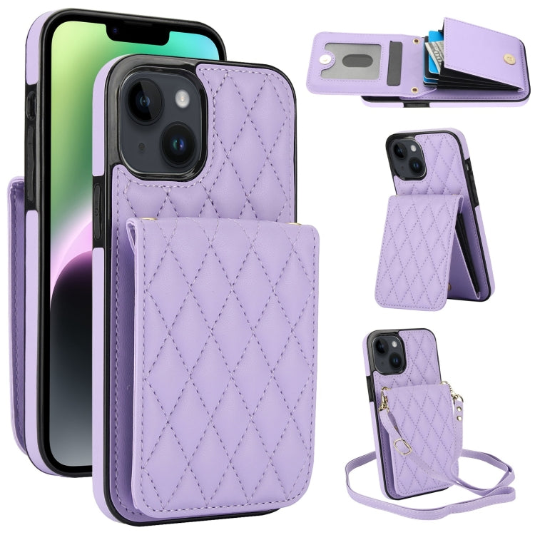 YM015 Crossbody Rhombic Card Bag RFID Phone Case