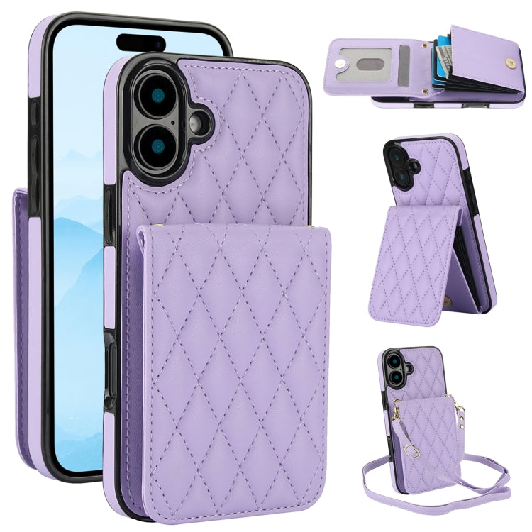 YM015 Crossbody Rhombic Card Bag RFID Phone Case