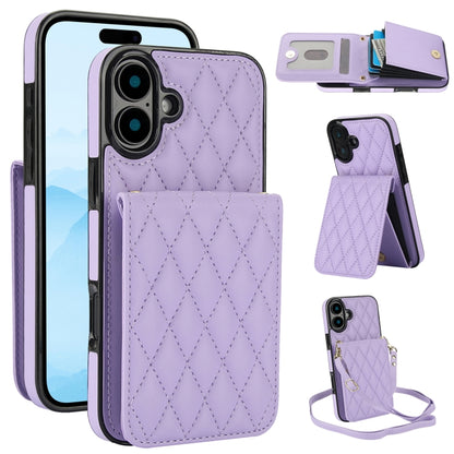 YM015 Crossbody Rhombic Card Bag RFID Phone Case