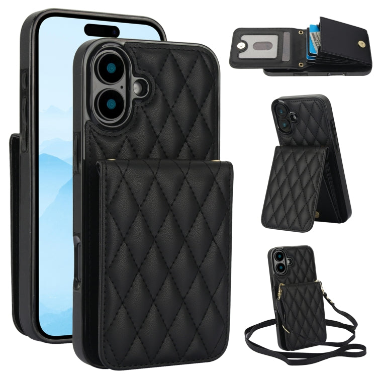 YM015 Crossbody Rhombic Card Bag RFID Phone Case